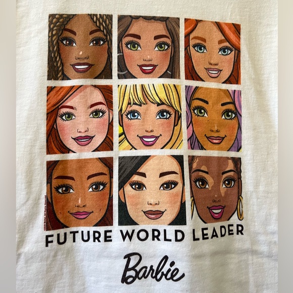 Mattel Barbie Tops - Barbie Faces of Future World Leaders tshirt